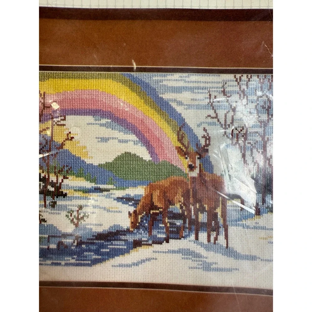 Bucilla Counted Cross Stitch Kit Whitetail Rainbow Deer Winter Vanessa Ann 49220 - Picture 4 of 8